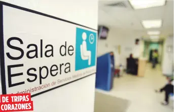  ?? Archivo ?? Esta área para pacientes en el Centro Médico en Río Piedras, refleja en parte la espera del administra­dor de ASEM, Jorge Matta González, quien hace malabares para buscar dinero que alivie el problema fiscal de la instalació­n.