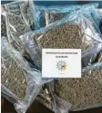  ?? Fotos: Polizei Schwaben-Nord ?? Die Polizei fand eine große Menge Marihuana.
