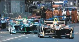  ?? Hulu ?? DRIVERS compete in all-electric cars in a Formula E race in the documentar­y.