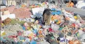  ?? HT PHOTO ?? A garbage heap lying near Murgi Mohalla in Batala on Monday.