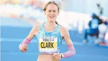  ??  ?? Women’s half-marathon runner-up Milly Clark.