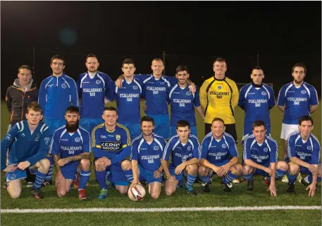  ??  ?? The QPR team who played CG Killarney in the Division 1 at Mounthawk Park, Tralee on Monday evening. Front, l-r:Tadgh Mahony, Richard Dunworth, Conor Hickey, Ian O’Leary, Cian Jenkins, Shane Reen, Ciarán O’Mahony and Michael A Kelliher. Back, l-r; Donal...