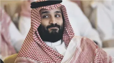  ??  ?? 0 Saudi Crown Prince Mohammed bin Salman is widely thought to have ordered the murder