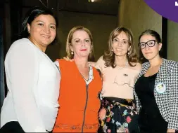  ??  ?? Gabriela Santos, Luz Amalia Botero, Diana Pérez Toro y Carolina García.