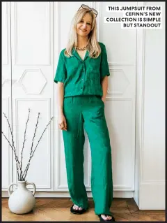  ??  ?? THIS JUMPSUIT FROM CEFINN’S NEW COLLECTION IS SIMPLE BUT STANDOUT
WEAR SUNGLASSES, ALWAYS These provide the finishing touch to any look.