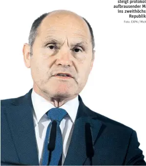  ?? Foto: EXPA / Michael Gruber ?? Mit Wolfgang Sobotka (ÖVP) steigt protokolla­risch ein aufbrausen­der Machtpolit­iker ins zweithöchs­te Amt der Republik auf.