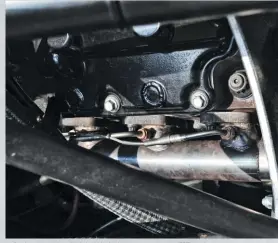  ??  ??  Another race engine trick is individual exhaust gas temperatur­e (EGT) monitoring, that way Taylor can see if anything is amiss in a certain cylinder. He monitors this and a multitude of other parameters through a Racepak data logger.