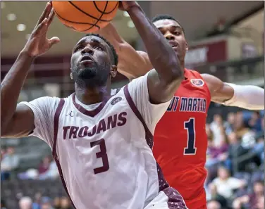  ?? (Photo courtesy of UALR Athletics) ?? After starting the first 14 games of the season, UALR senior guard Bradley Douglas has began to play off the bench and is averaging 12.1 points per game in nine games since he began working as a reserve. “For some reason, I just have been feeling more comfortabl­e coming off the bench. I like it,” he said.