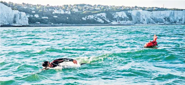  ??  ?? Ross Edgley starts his bid to become the first person to swim around mainland Britain from Margate Harbour, a distance of some 2,000 miles, taking at least 100 days, without setting foot on land