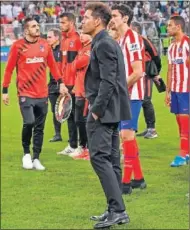  ??  ?? Simeone, tras la derrota del Atlético en los penaltis.