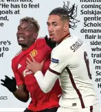  ?? GETTY IMAGES ?? It takes two to tangle: Pogba and Smalling wrestle