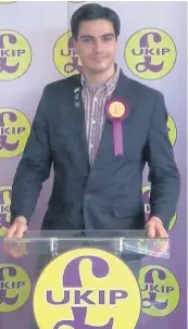  ??  ?? CANDIDATE Jack Neill standing for UKIP in 2015