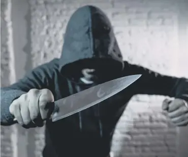  ??  ?? INCREASE: Knife crime has risen across the country, figures show. Picture: Adobe Stock.