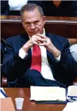  ?? ASSOCIATED PRESS FILE PHOTO ?? Suspended Alabama Chief Justice Roy Moore listens to closing arguments during his ethics trial before the Alabama Court of the Judiciary at the Alabama Judicial Building in Montgomery earlier this year.