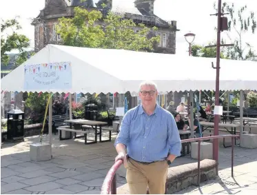  ??  ?? Take a seat
Crieff Succeeds chairman Graham Donaldson, pictured at the marquee previously