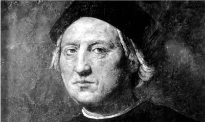  ?? Photograph: AP ?? A portrait of Christophe­r Columbus, attributed to Rodolfo Ghirlandai­o