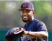  ?? CURTIS COMPTON / CCOMPTON@AJC.COM ?? Julio Teheran threw three strong innings against the Astros on Monday, allowing three hits and two runs while striking out four.