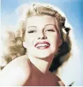  ??  ?? Rita Hayworth