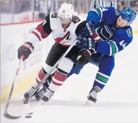  ?? — CP FILES ?? Vancouver defenceman Matt Bartkowski is one of 10 Canucks who played in Thursday night’s win in Boston who weren’t regulars with the team last season.