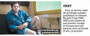  ??  ?? Jean-carl Boucher sur le plateau de 1991