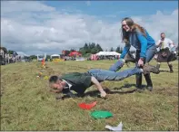  ?? 08_a33MAShow3­1 ?? Jack Campbell and Iona Helyer were a force to be reckoned with in the wheel barrow race.