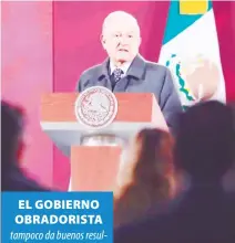  ?? ?? LA ECONOMíA MEXICANA está 7% abajo del valor que tenía al cierre del sexenio pasado, según el Indicador Global de la Actividad Económica del Inegi.