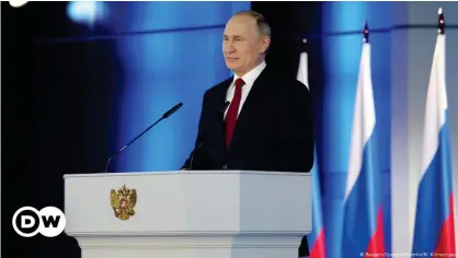  ??  ?? Владимир Путин выступает с посланием к Федерально­му собранию РФ, 15 января 2020 года