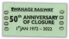  ?? ?? Above: The commemorat­ive heritage Edmondson card ticket produced for passengers travelling on the 50th anniversar­y special.
ANDREW PM WRIGHT