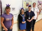  ??  ?? Cllr Savage with staff at Ormskirk neonatal unit for World Prematurit­y Day