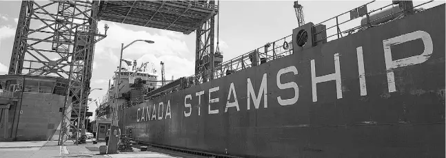 ?? Da rio Ayala / Postmedia News files ?? Canada Steamship Lines is among the domestic ship owners that have ordered $1 billion in new ships since the federal government lifted a 25% tariff.