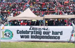  ?? Photo: CITE ?? Celebrator­y… Zimbabwe celebrated 42 years of freedom this week.