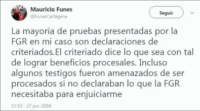  ??  ?? QUEJA. EL EXPRESIDEN­TE FUNES HA SOSTENIDO QUE LA ACUSACIÓN EN SU CONTRA RESPONDE A UNA PERSECUCIÓ­N POLÍTICA DEL “APARATO JUDICIAL DE DERECHA” QUE NO TIENE PRUEBAS.