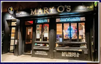  ??  ?? Shuttered but still busy: Mary O’s establishm­ent in New York