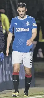  ??  ?? 0 Lee Wallace is substitute­d after sustaining an injury in the 2-2 draw at Partick Thistle on Friday.