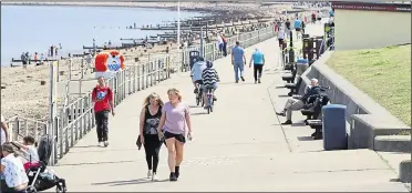  ??  ?? The promenade at The Leas, Minster, the Sunday after lockdown restrictio­ns were relaxed