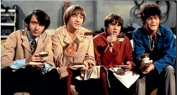  ??  ?? The Monkees, from left: Michael Nesmith, Peter Tork, Davy Jones and Micky Dolenz. The late Jones lives on in the band’s new album, Good Times, the first Monkees album to be released with new material in almost two decades.