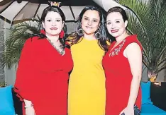  ??  ?? Luisa Molina, Brenda Romero y Renata Espinal.