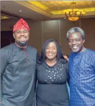  ??  ?? L-R: CMSA Secretary, Mr. Odiaka Vincent Iweze, Immediate Past Chairman, Mrs. Ayotunde Owoigbe and Chairman, Benjamin Obidegwu