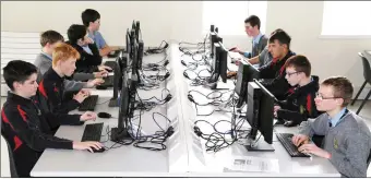  ??  ?? Students at work in the Computer Room at the Patrician Academy.