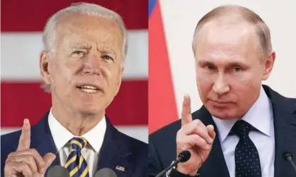  ?? Photograph: Jim Watson/AFP/Getty Images ?? Joe Biden is preparing for a virtual summit with Vladimir Putin to try to fend off the threat of another Russian invasion of Ukraine.