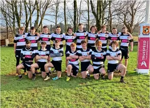  ?? ?? WALCOT RFC’S Colts have recently taken delivery of their new playing strip, featuring the club’s headline sponsor, Truespeed. The first outing for the new kit was in a friendly game at home against Old Sulians Colts in January. The Colts play in the Dorset & Wilts Colts League and, after a good start to the season, are just moving into the Cup stage through March and April. They have two final games coming up, including the Vase Final on April 3. Walcot are always looking for additional Colts players to bolster their squad, so if you are interested in joining a fun but competitiv­e team, get in touch with team manager Dave Parsons on 07780 955338.