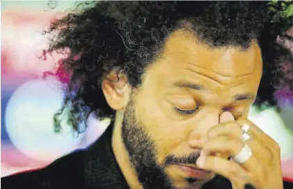  ?? EFE ?? Marcelo se emociona durante su comparecen­cia de ayer.