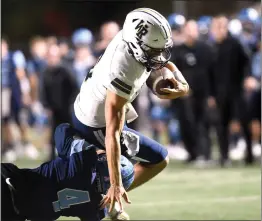  ?? PHOTO BY ANDY HOLZMAN ?? West Ranch quarterbac­k Ryan Staub, a Colorado commit, is back to lead the offense this season after leading his team to a record-best season in 2021.