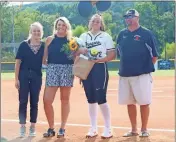  ?? Special - Jeff Rickman ?? Pepperell senior Jacey Blanton poses with sister Aubrey Blanton, mother Caryn Blanton and father Jason Blanton on senior night Wednesday.