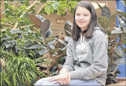  ?? CODY MCEACHERN/TRURO DAILY NEWS ?? Mattea Bernard started making jewelry after taking a beading class two years ago. Now, the Truro Junior High student has a webpage dedicated to her creations, which she takes to school and sells to teachers and staff.