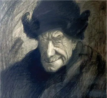  ??  ?? Cécile Cauterman’s
Le méfiant,
charcoal, c1934