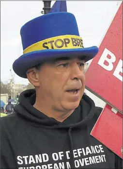  ?? Picture: SODEM Action ?? Remain campaigner Steve Bray was insulted by Ashford MP Damian Green