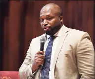  ?? Jessica Hill / Associated Press ?? State Sen. Gary Winfield, D-New Haven, speaks during a special session at the state Capitol in Hartford on July 28, 2020.