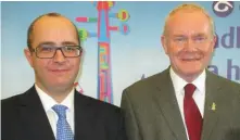  ??  ?? Cllr Chris MacManus with Martin McGuinness in 2014.