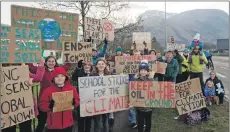  ??  ?? Earlier this year Lochaber youngsters went out on strike to support the global movement.